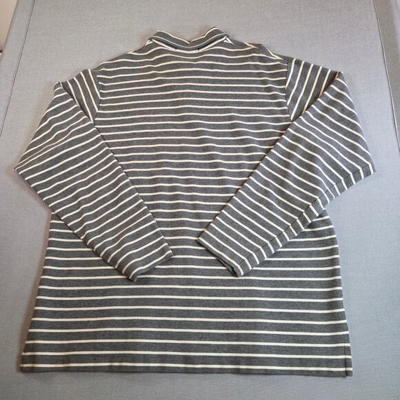 Vintage Polo Ralph Lauren XL Long Sleeve Stripe Shirt Gray White Cotton - Picture 2 of 12